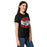 Side view of North Shore High School Mustangs Women's Black SoftStyle T-shirt 242