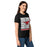 Side view of North Shore High School Mustangs Women's Black SoftStyle T-shirt 235