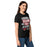 Side view of North Shore High School Mustangs Women's Black SoftStyle T-shirt 232