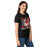 Side view of North Shore High School Mustangs Women's Black SoftStyle T-shirt 205
