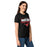 Side view of North Shore High School Mustangs Women's Black SoftStyle T-shirt 049