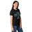 Side view of Reagan High School Rattlers Women's Black SoftStyle T-shirt 040