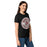 Side view of Round Rock High School Dragons Women's Black SoftStyle T-shirt 203
