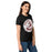 Side view of Round Rock High School Dragons Women's Black SoftStyle T-shirt 215