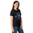 Side view of Taylor High School Mustangs Women's Black SoftStyle T-shirt 201