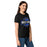 Side view of Taylor High School Mustangs Women's Black SoftStyle T-shirt 011