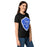 Side view of Taylor High School Mustangs Women's Black SoftStyle T-shirt 225
