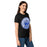 Side view of Taylor High School Mustangs Women's Black SoftStyle T-shirt 220