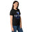 Side view of Taylor High School Mustangs Women's Black SoftStyle T-shirt 217