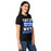 Side view of Taylor High School Mustangs Women's Black SoftStyle T-shirt 231