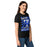 Side view of Taylor High School Mustangs Women's Black SoftStyle T-shirt 226