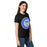 Side view of Taylor High School Mustangs Women's Black SoftStyle T-shirt 216
