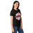 Side view of Tomball High School Cougars Women's Black SoftStyle T-shirt 209
