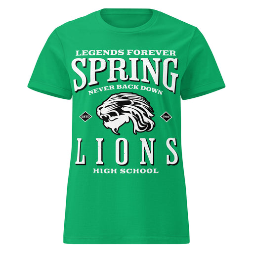 Spring High School Lions Women's Irish Green SoftStyle T-shirt 230