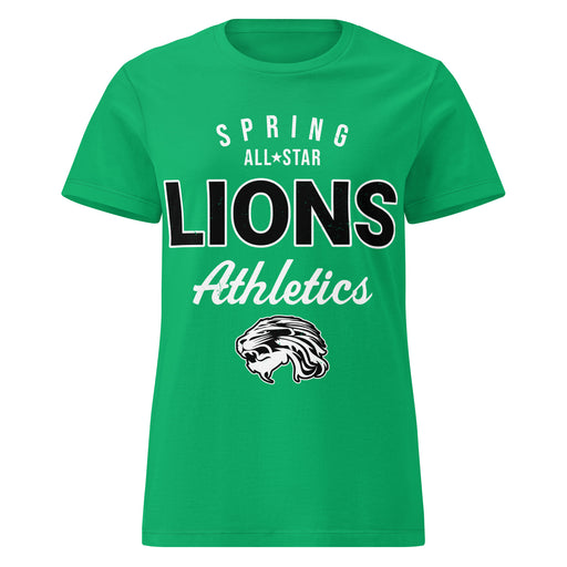 Spring High School Lions Women's Irish Green SoftStyle T-shirt 034