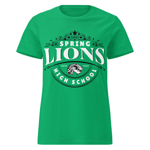 Spring High School Lions Women's Irish Green SoftStyle T-shirt 211
