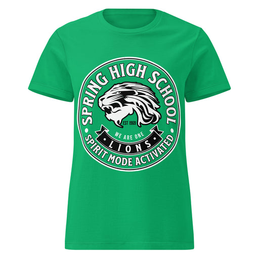 Spring High School Lions Women's Irish Green SoftStyle T-shirt 215