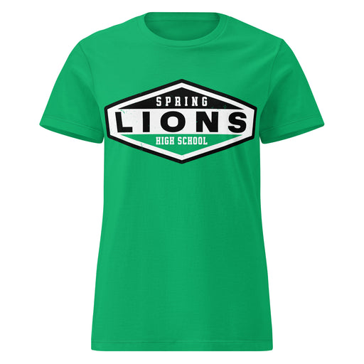 Spring High School Lions Women's Irish Green SoftStyle T-shirt 009