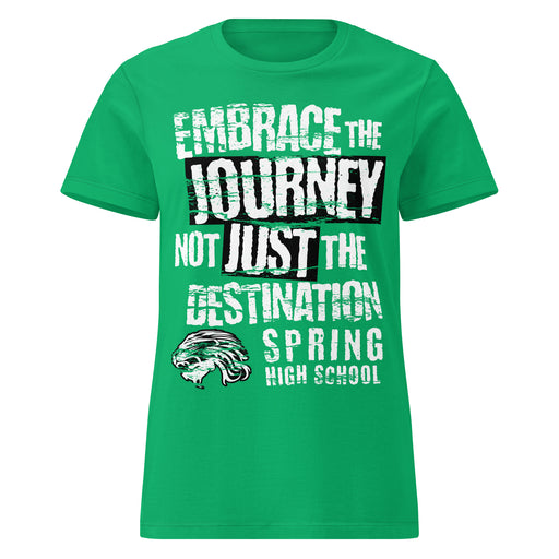Spring High School Lions Women's Irish Green SoftStyle T-shirt 232