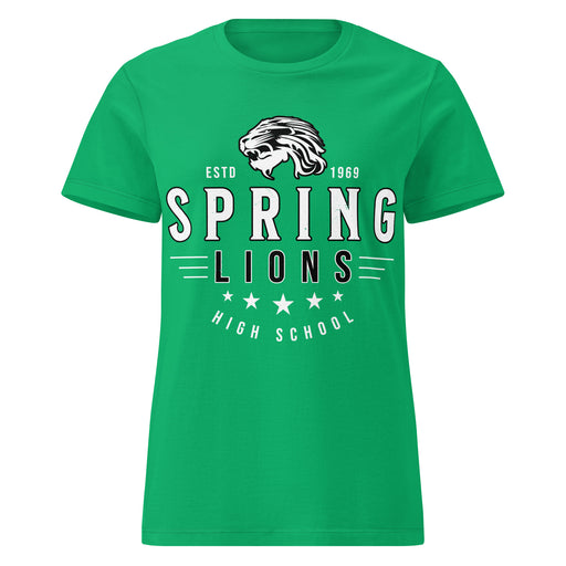 Spring High School Lions Women's Irish Green SoftStyle T-shirt 217