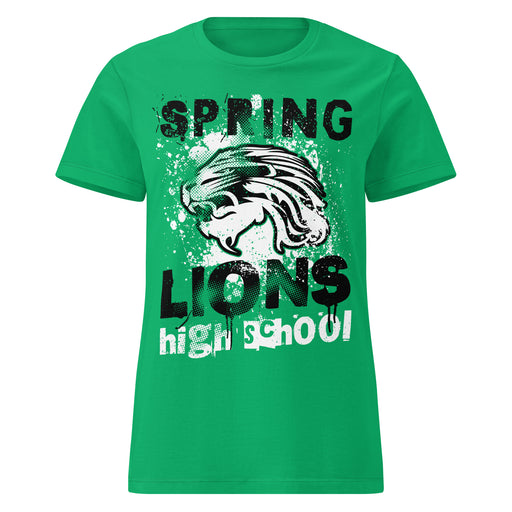Spring High School Lions Women's Irish Green SoftStyle T-shirt 205