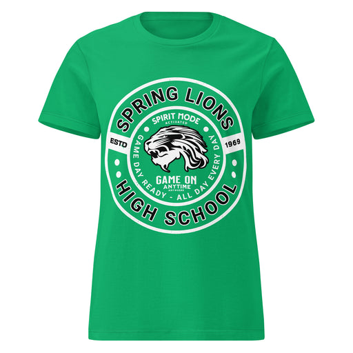 Spring High School Lions Women's Irish Green SoftStyle T-shirt 239