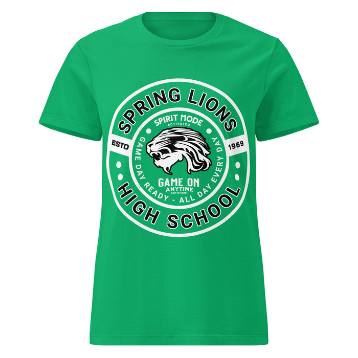 Spring High School Lions Women's Irish Green SoftStyle T-shirt 239