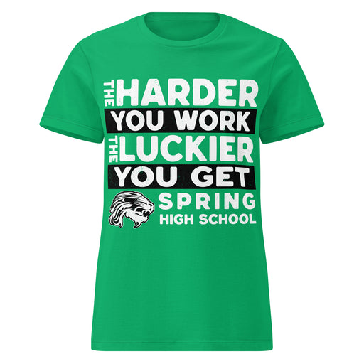 Spring High School Lions Women's Irish Green SoftStyle T-shirt 238