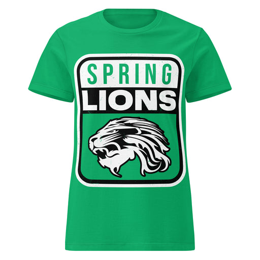 Spring High School Lions Women's Irish Green SoftStyle T-shirt 001