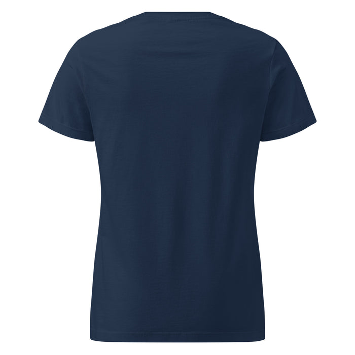 Back view of Klein Collins High School Tigers Women's Navy Blue SoftStyle T-shirt 240
