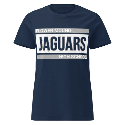 Flower Mound High School Jaguars Women's Navy Blue SoftStyle T-shirt 098