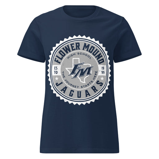Flower Mound High School Jaguars Women's Navy Blue SoftStyle T-shirt 203