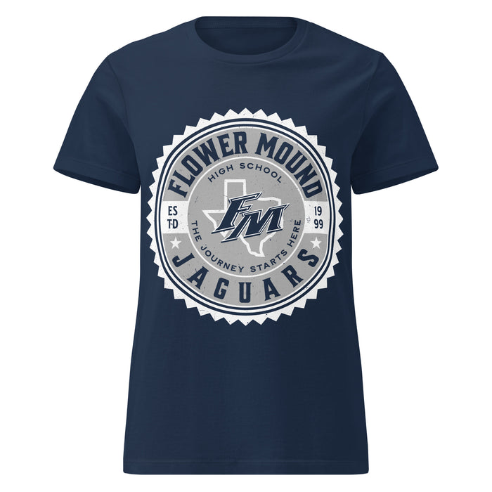 Flower Mound High School Jaguars Women's Navy Blue SoftStyle T-shirt 203