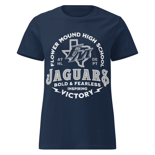 Flower Mound High School Jaguars Women's Navy Blue SoftStyle T-shirt 206