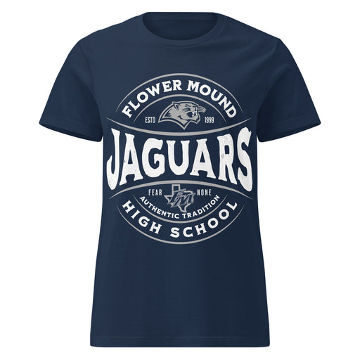 Flower Mound High School Jaguars Women's Navy Blue SoftStyle T-shirt 218