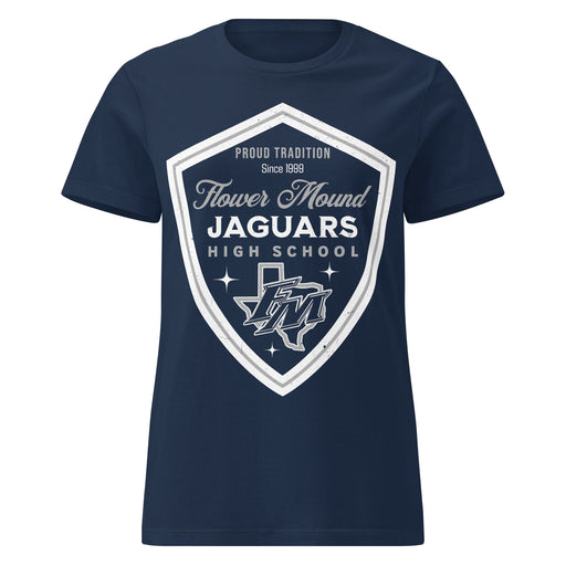 Flower Mound High School Jaguars Women's Navy Blue SoftStyle T-shirt 225