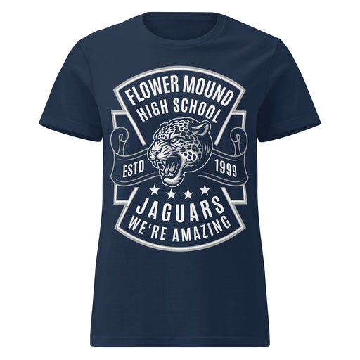 Flower Mound High School Jaguars Women's Navy Blue SoftStyle T-shirt 207