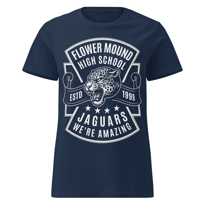 Flower Mound High School Jaguars Women's Navy Blue SoftStyle T-shirt 207