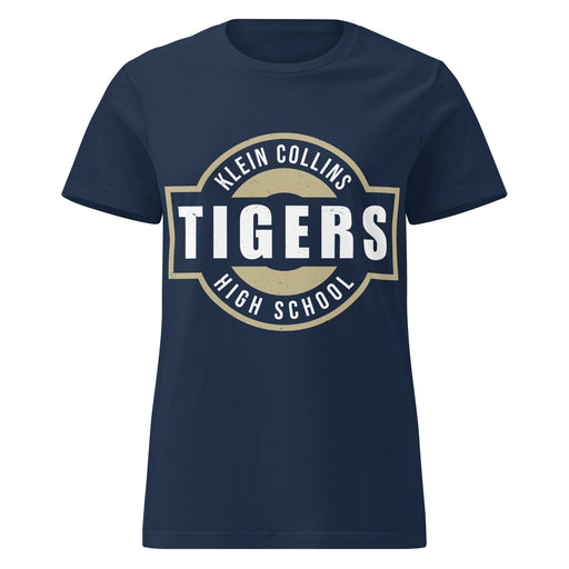 Klein Collins High School Tigers Women's Navy Blue SoftStyle T-shirt 011