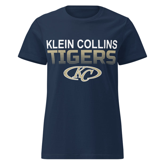 Klein Collins High School Tigers Women's Navy Blue SoftStyle T-shirt 024
