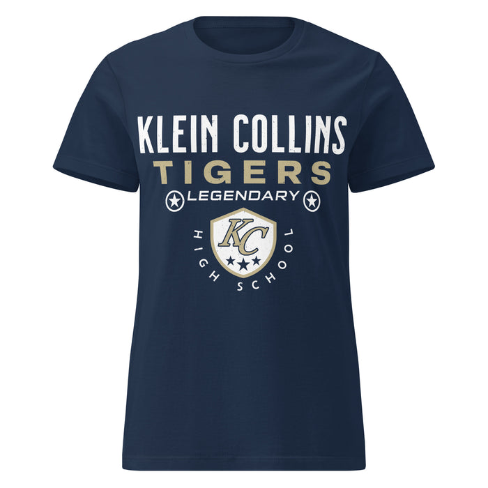 Klein Collins High School Tigers Women's Navy Blue SoftStyle T-shirt 003