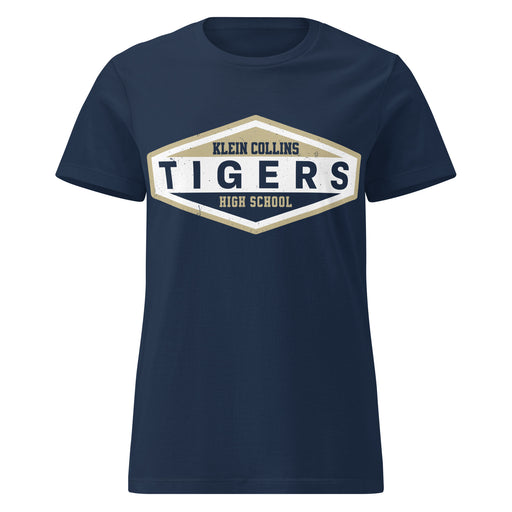 Klein Collins High School Tigers Women's Navy Blue SoftStyle T-shirt 009