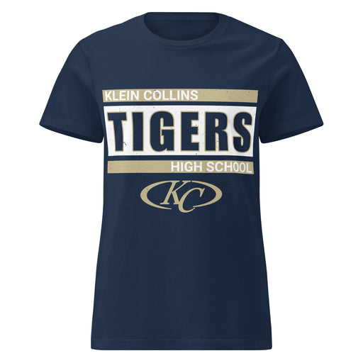Klein Collins High School Tigers Women's Navy Blue SoftStyle T-shirt 098