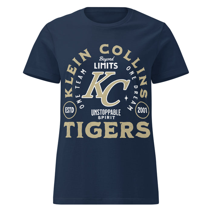 Klein Collins High School Tigers Women's Navy Blue SoftStyle T-shirt 208