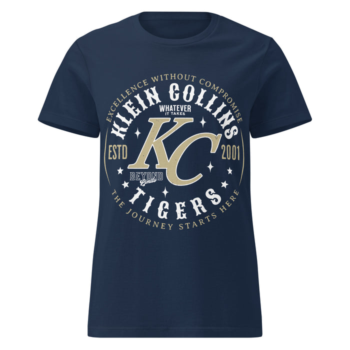 Klein Collins High School Tigers Women's Navy Blue SoftStyle T-shirt 214