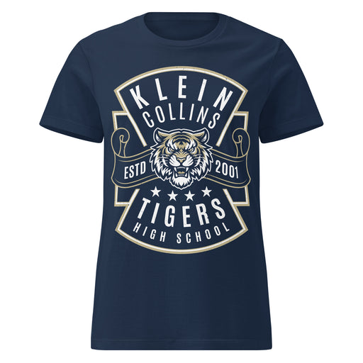 Klein Collins High School Tigers Women's Navy Blue SoftStyle T-shirt 207