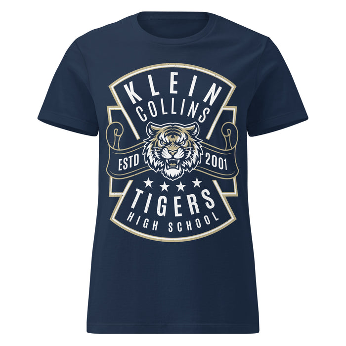 Klein Collins High School Tigers Women's Navy Blue SoftStyle T-shirt 207