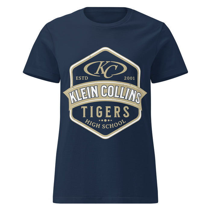 Klein Collins High School Tigers Women's Navy Blue SoftStyle T-shirt 209