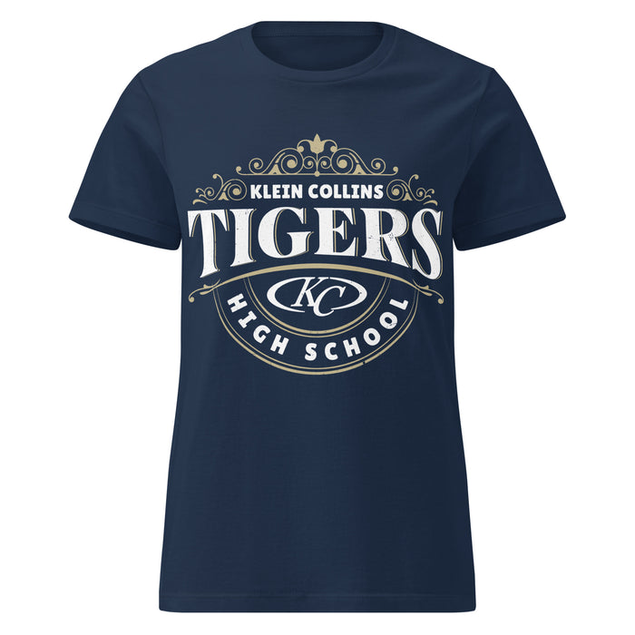 Klein Collins High School Tigers Women's Navy Blue SoftStyle T-shirt 211