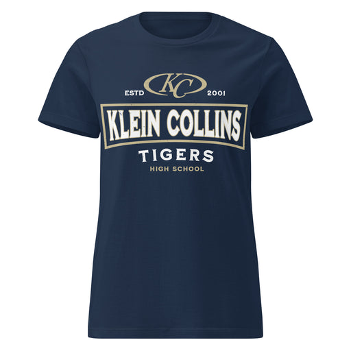 Klein Collins High School Tigers Women's Navy Blue SoftStyle T-shirt 202